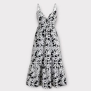 J. Crew Black and White Floral Dress